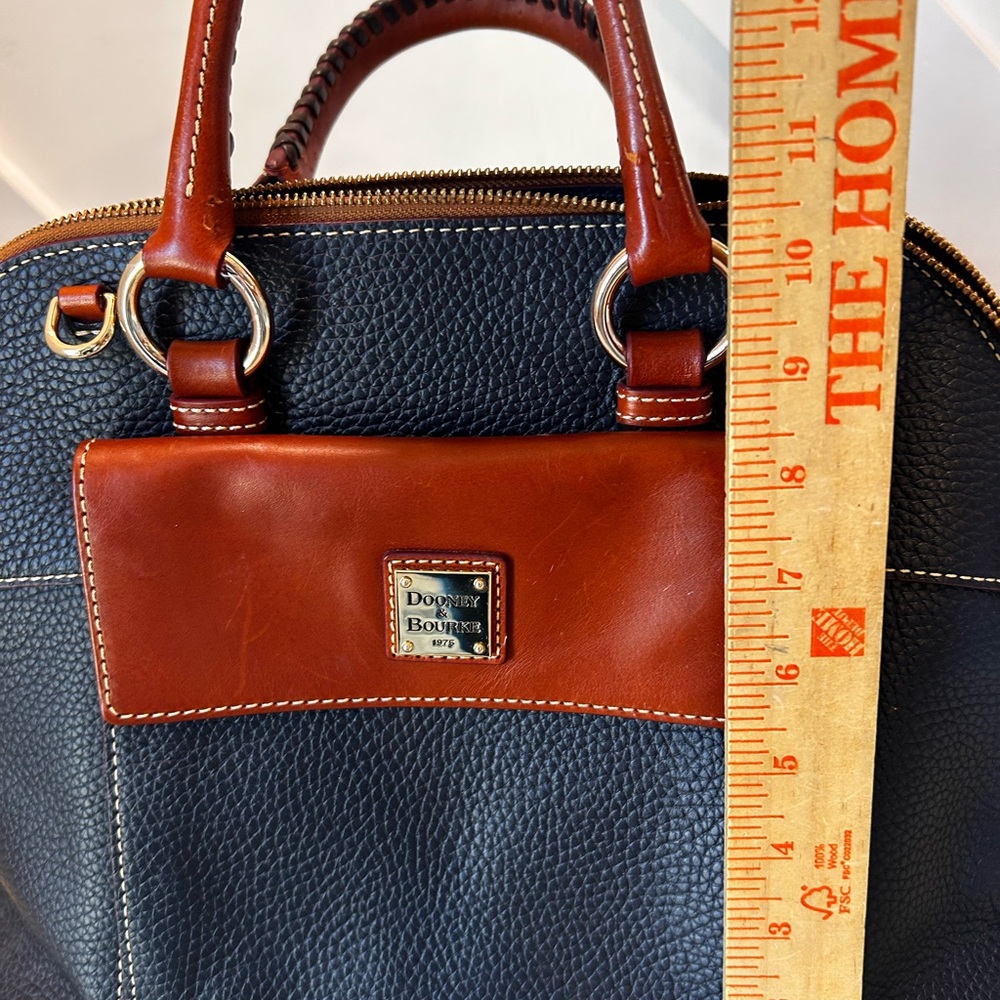 Dooney & Bourke Black and Tan Satchel - Picture 3 of 5